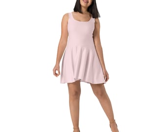 strapless open back dress CHANEL CC Logo Tweed Fringe Mini Dress Pink White