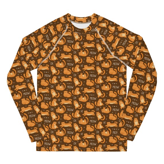 Cats Rash Guard for Youth Cute Rash Guard Teens Boys Girls Etsy