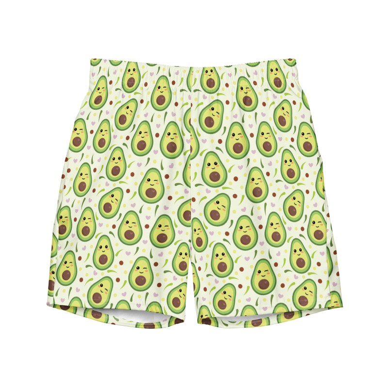 Avocados Veggies Printed Swimming Trunks, All Over Print Men's Swim ...