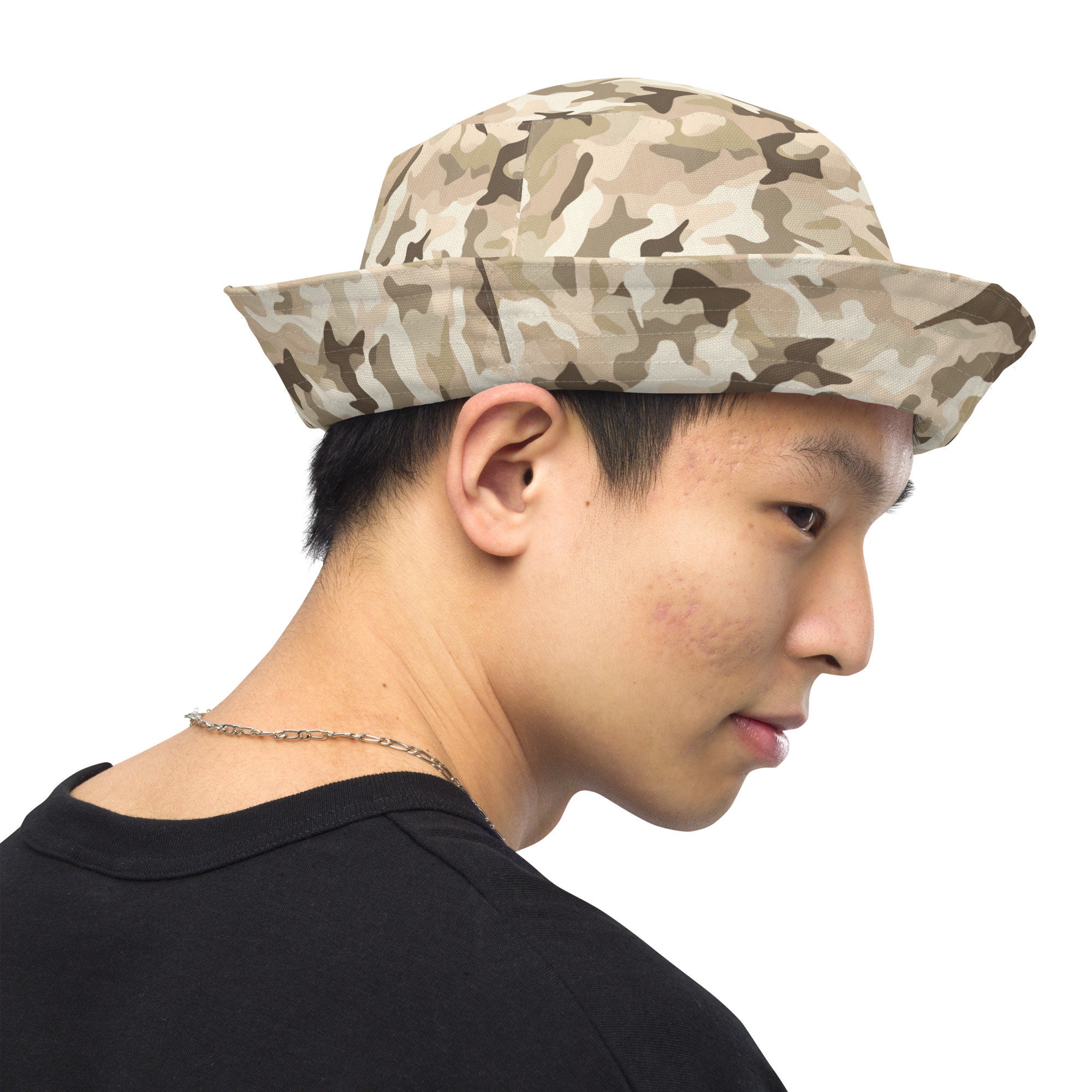 Camo Reversible Bucket Hat, Camouflage Summer Sun Hat, Casual
