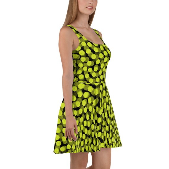 knee length dresses for ladies Women's Doubles Tennis Dress in White/Green Size Large