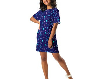 alien t shirt dress Green Alien Heads oversized Tee, cool oversized tees for women, Alien tshirt, graphic tee women, oversized t shirts dress women, EDC Rave Outfits, XS