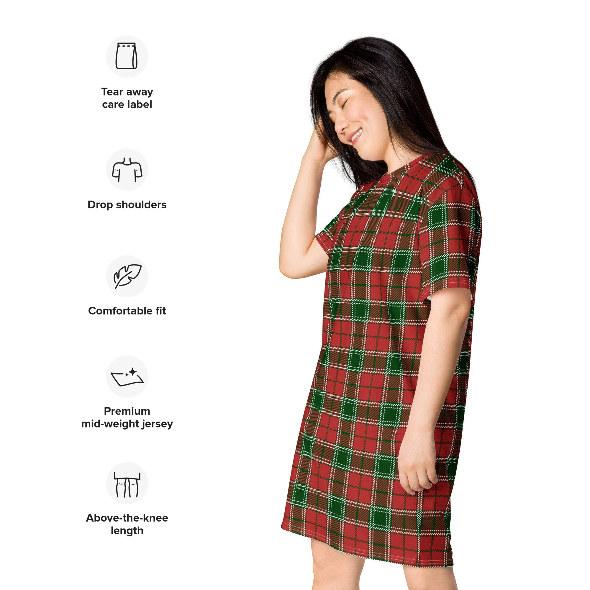 slim fit dress slacks Simply Southern Red Sequin Merry Christmas Dress main image 1
