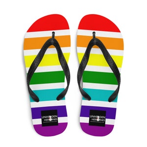 Rainbow Flip Flops, Gay Pride Flip Flops, Rainbow Flag Slippers, Summer Flip Flops, LGBTQ Flip Flops, Rainbow Sandals/Shoes, Pride Gifts