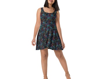 Computer Science Skater Dress, Computer Tech Student Teacher Dress, Fashion Aesthetic Loungewear Dress, Summer Wear Beach Dress