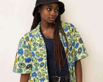 Science Genetics DNA Printed Unisex Button Down Shirt, Biology Student Teacher Streetwear Shirt Gifts, Casual Fashion AOP Shirt, Loungewear