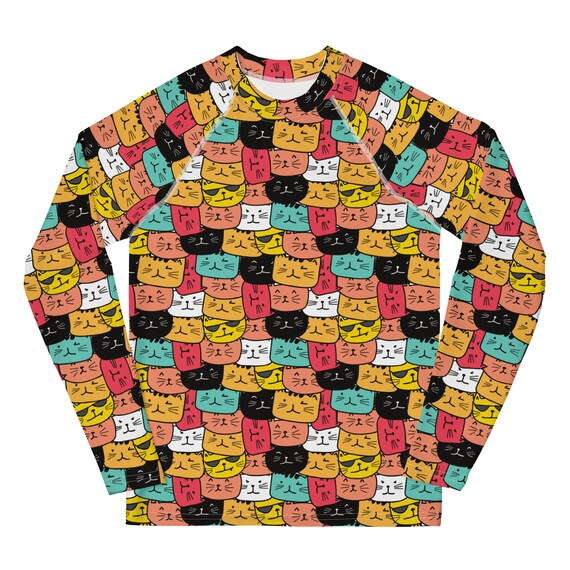 Cats Rash Guard for Youth Cute Rash Guard Teens Boys Girls Etsy