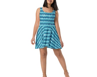 Mermaid Scales Skater Dress, Sea Life Sleeveless Skater Dress Women, Cute  Fit and Flare Dress, All Over Print Nautical Dress, Gifts for Her - Etsy