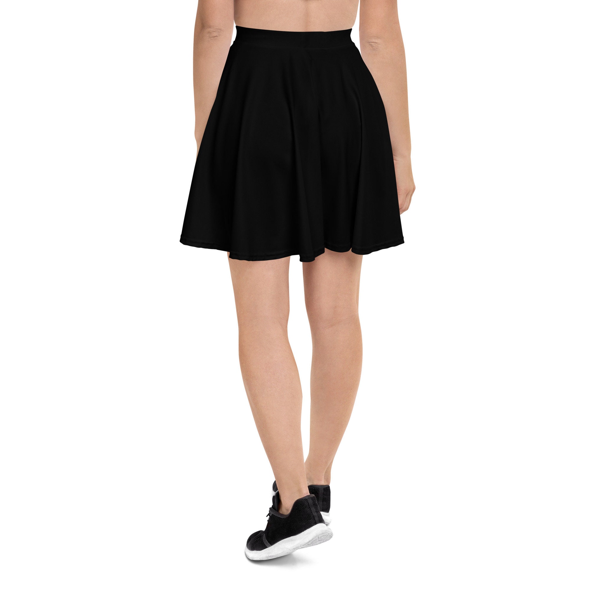 Solid Black Printed Skater Skirt Colorful Plus Size Skirt for Women All Over Print Patterned Skirt Stylish Fashion Skirt black Lover Gift Etsy Canada