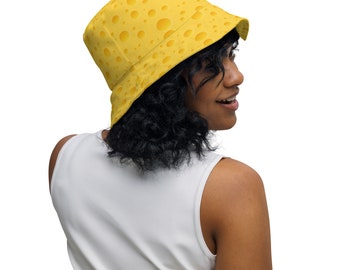 Batik Floral Lips Printed Bucket Hat, All Over Print  display picture 3