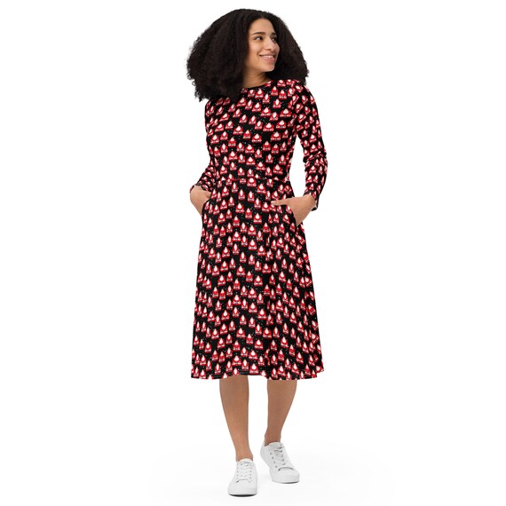 chiffon tie dye dress Long sleeve with ruffle – Nuichan size features are Tiana // Blue Dress Size:B (Plus Sizes 16W & Up) Gift For Her