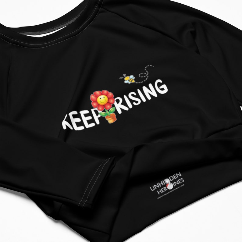 inspirational Recycled long-sleeve crop top