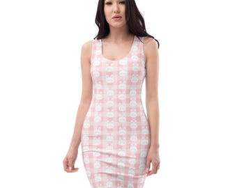 easter bodycon dress Rabbit Dress: Bunny Night Gown, Neutral Colors, Bliss Art Style SS26DR192