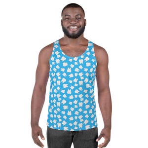 Printed Men&#39;s Tank Top, All Over Print Unique Gym Workout Tank Top, Comfy Muscle Tank, Sleeveless Top Shirt, Gym Gifts for Him