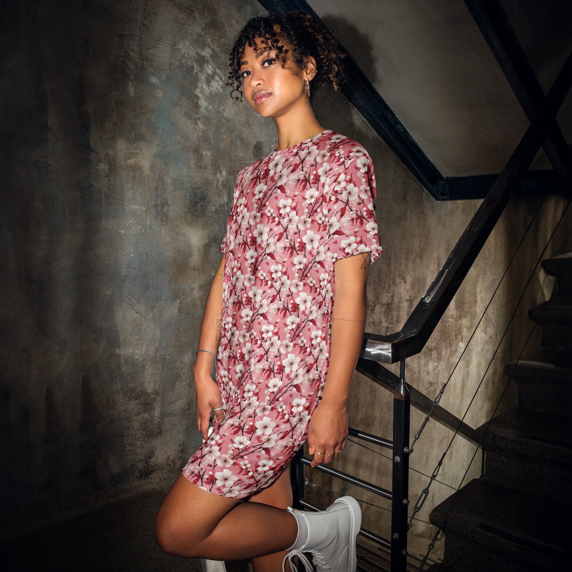 blossom button up t shirt dress Free People Blossom Button-Up T-Shirt Dress - Black