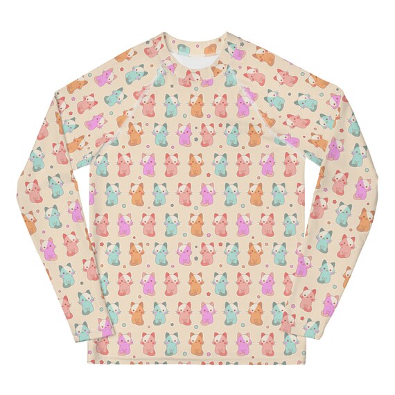 Cats Rash Guard for Youth Cute Rash Guard Teens Boys Girls Etsy