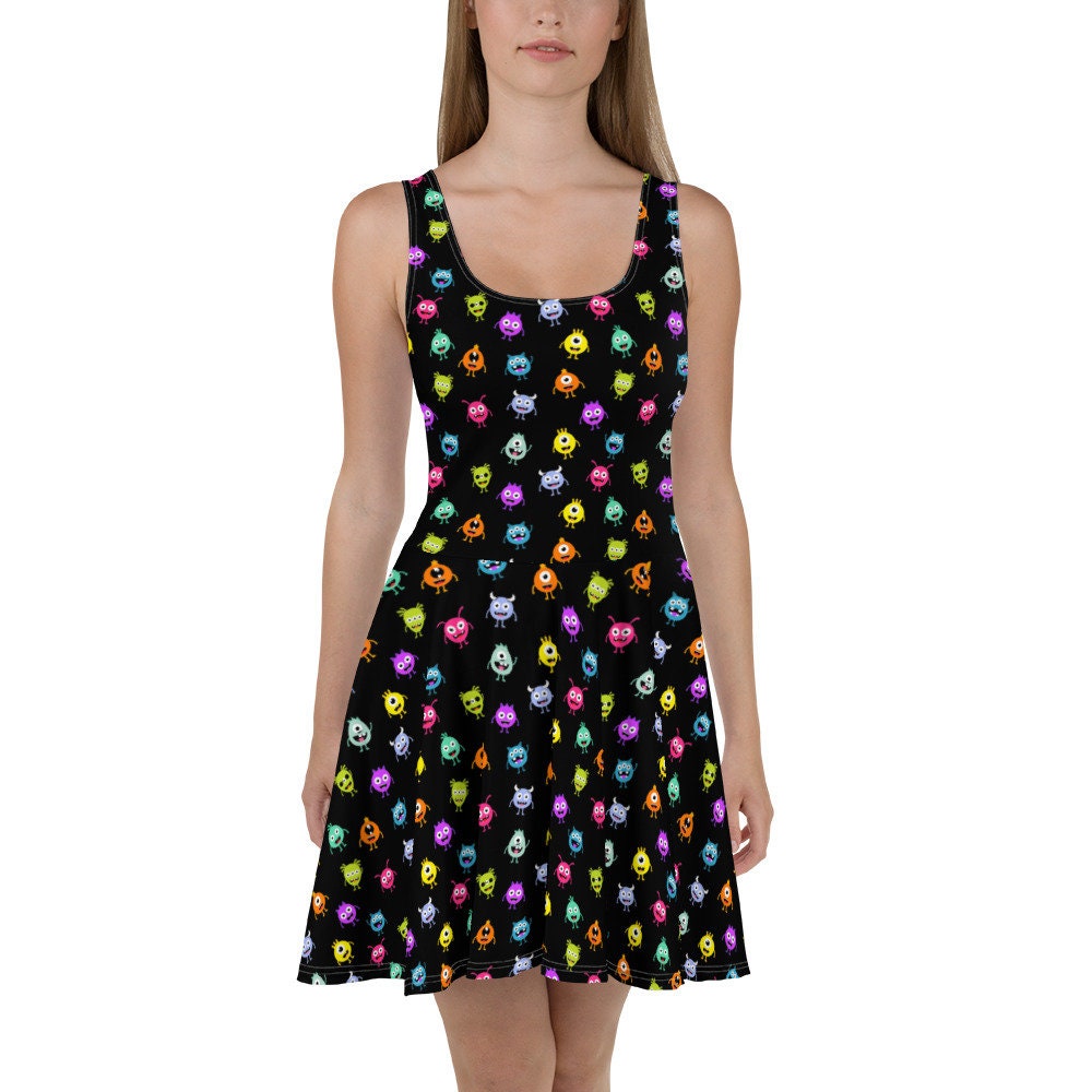 Aliens Sci-fi Skater Dress, Outer Space UFO Dress, All Over Print ...