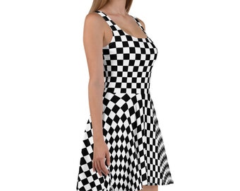 checkered skater dress Plaid Skater Dress