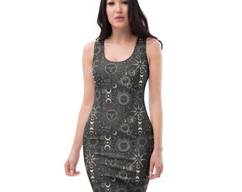 Outer Space Skater Dress, Rockets Fit and Flare Dress, Planets Bodycon  Fitted Dress, Party Skater Skirt, Astronaut, Spaceship, Galaxy - Etsy