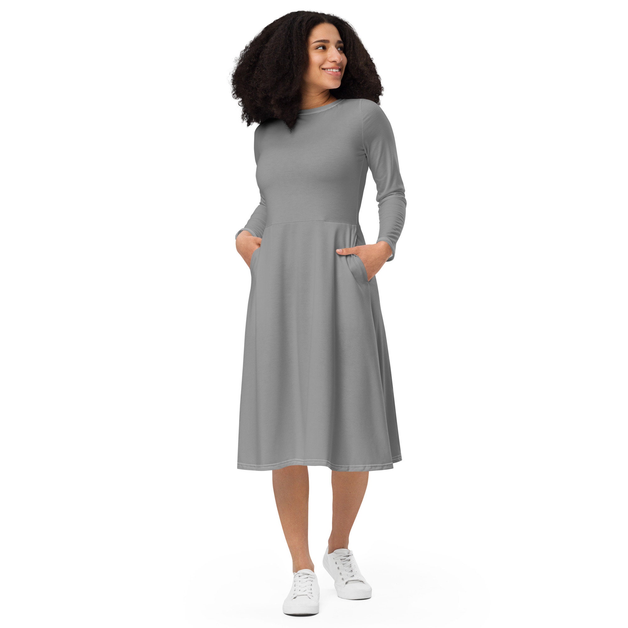 Stone Gray Dress - Etsy