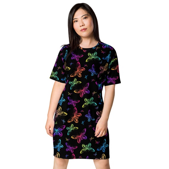 butterfly shirt dress Daria Silk Shirt Dress