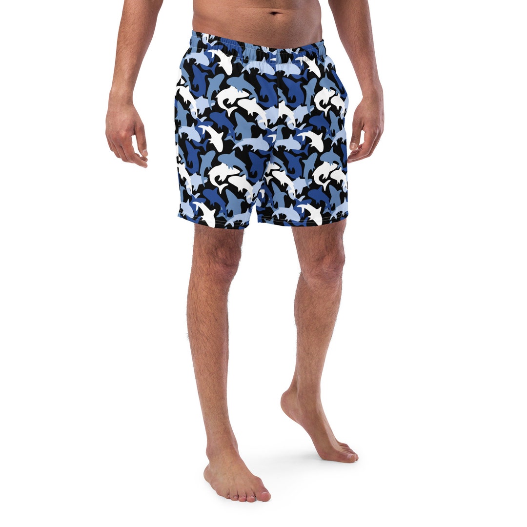 Shark Print Swim Trunks, Swim Briefs Men, Boxer Briefs Bathing Shorts