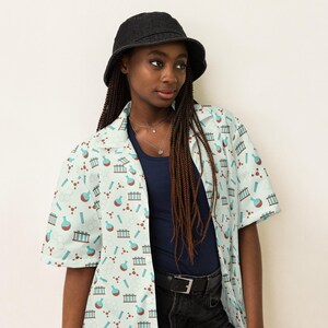 Science Chemistry Printed Button Down Shirt, Science Nerd Geeky Shirt, Chemistry Teacher Student Shirt, Y2K Fashion Loungewear Shirt, Unisex