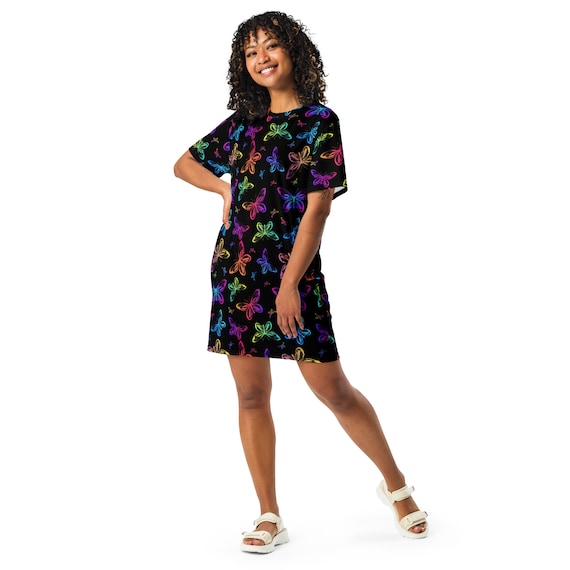butterfly shirt dress Queen of Sparkles Green Multi Butterfly Midi Dress  Charlotte Heart  Boutique