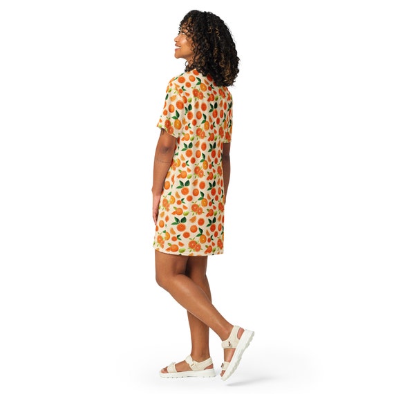 Citrus Oranges Fruit Printed T-shirt Dress, Aesthetic Summer Beach Shirt  Dress, Casual Streetwear Dress, All Over Print Loungewear Dress - Etsy  Canada