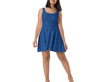 Computer Science Printed Skater Dress, Computer Tech Student Teacher Dress, Fashion Aesthetic Loungewear Dress, Summer Wear Beach Dress