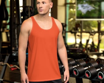 Vintage Y2k Orange Ribbed Tank Top - 