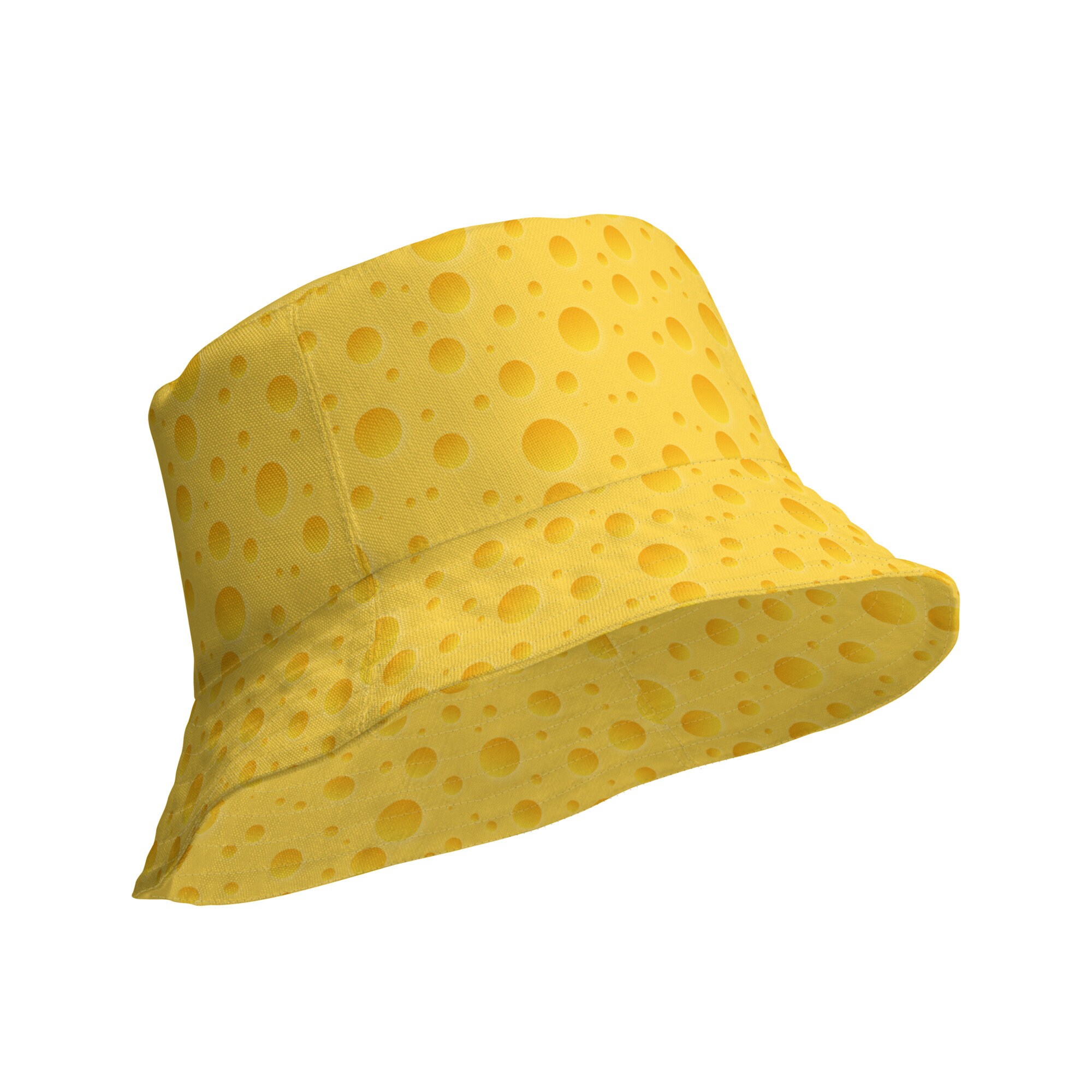 Cheese Snack Food Printed Bucket Hat, All Over Print Summer 