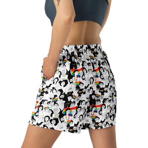 LGBTQ Gay Pride Parade Athletic Shorts, Gay Lesbian Pride Gym Workout Shorts, Gay Lesbian Gift, Summer Beach Short, Elastic Waist Plus Size