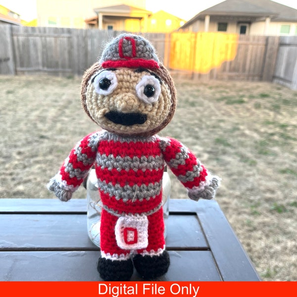 Brutus Buckeye: Ohio State Mascot Inspired - Learn How to Crochet Amigurumi