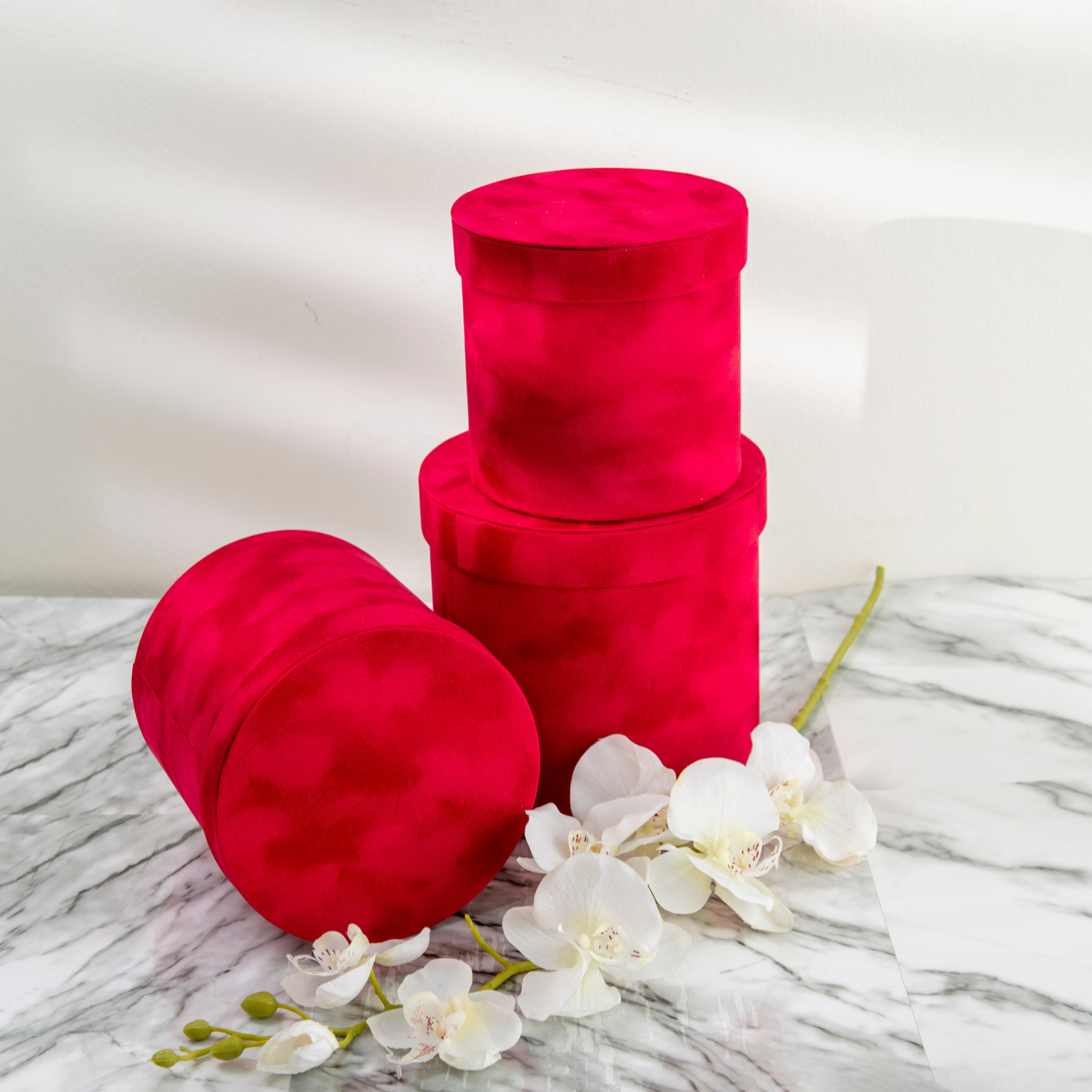 Luxury Velvet Cylinder Boxes, Premium Boxes, Round Gift Box, Gift Box