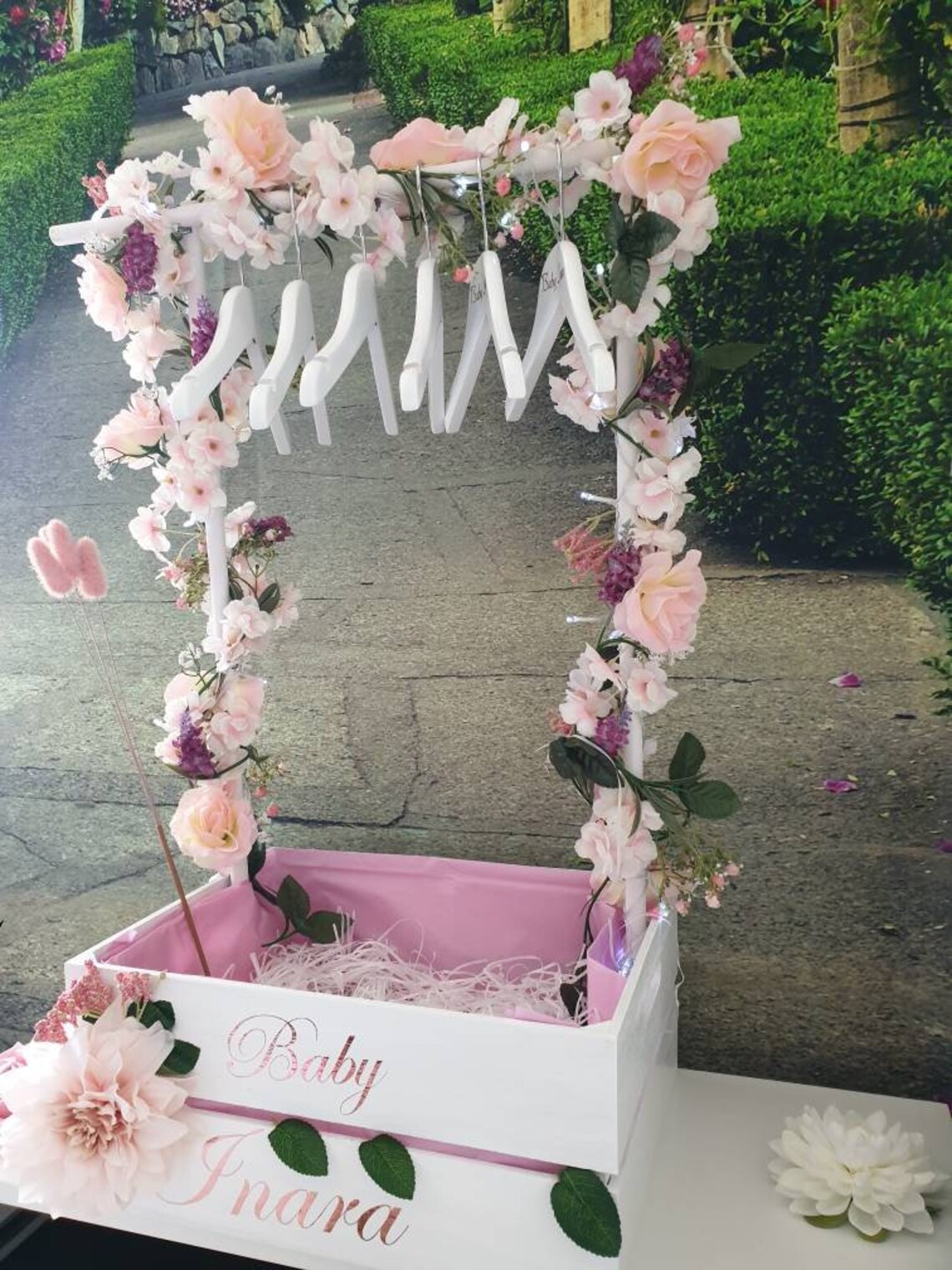 Baby Hamper Crate With Clothing Rail Rail Crate Baby Gifts Etsy UK