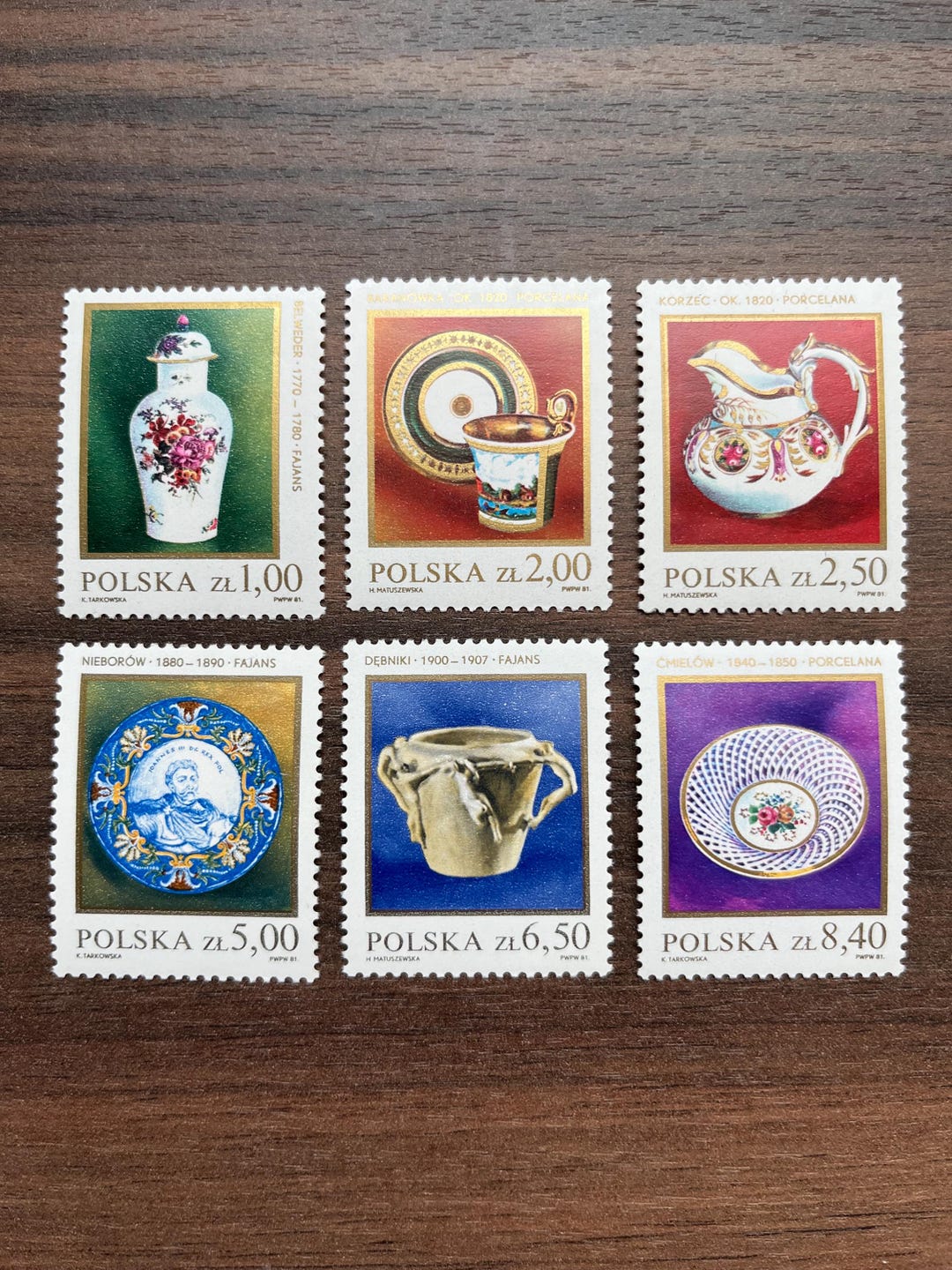 Vintage Cmielow Porcelain Stamps: 1981 Poland Collector Set - Etsy
