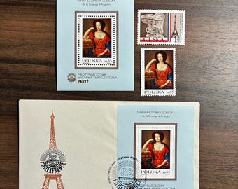 Poland 1982 French revolution stamps: Philexfrance Paris Stamps