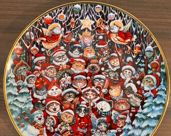 Bill Bell 'santa Claws' Collector Plate: Franklin Mint Christmas