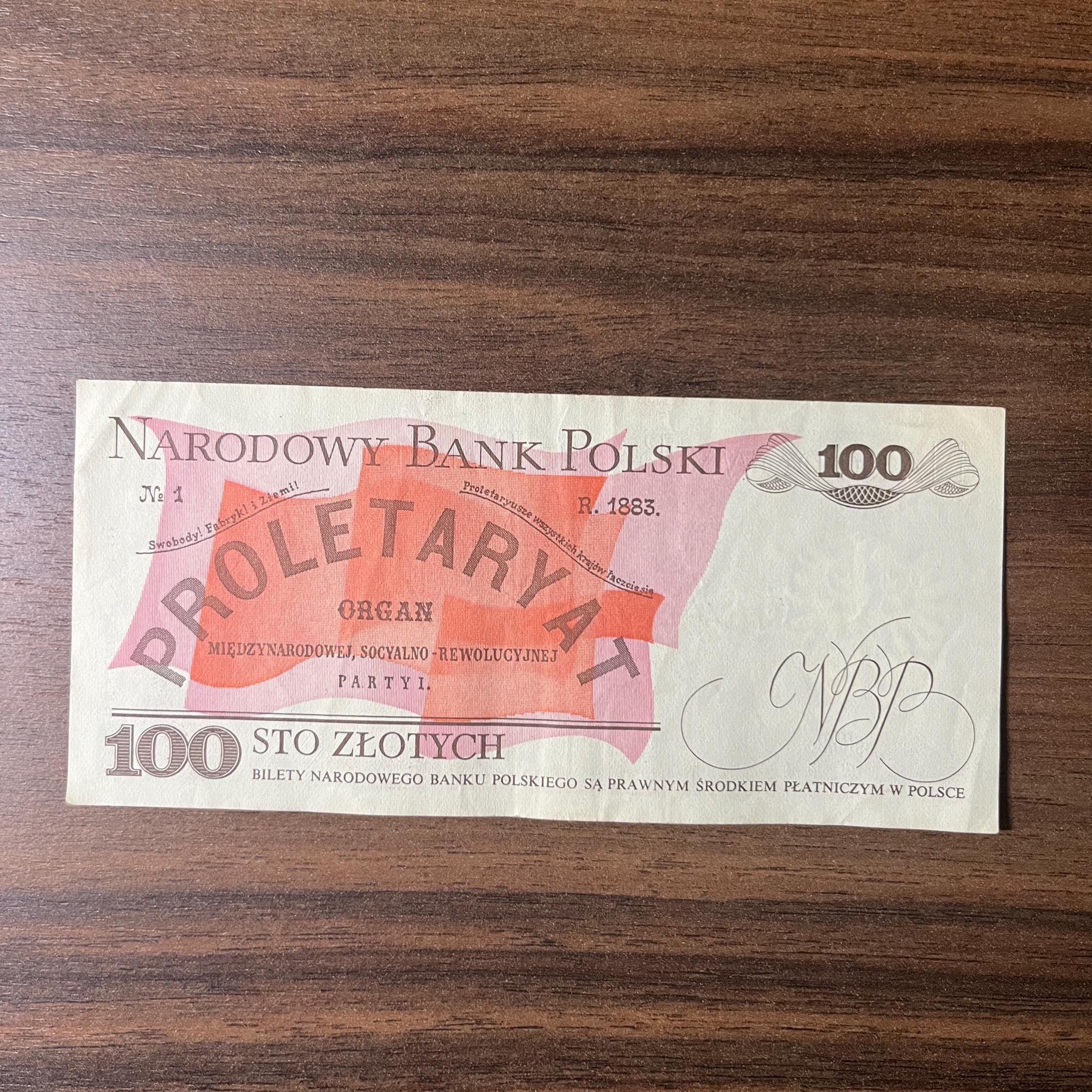 Poland 100 Zlotych Banknote, 1988 polish bank paper money, vintage polish paper money, Polish paper money 1988