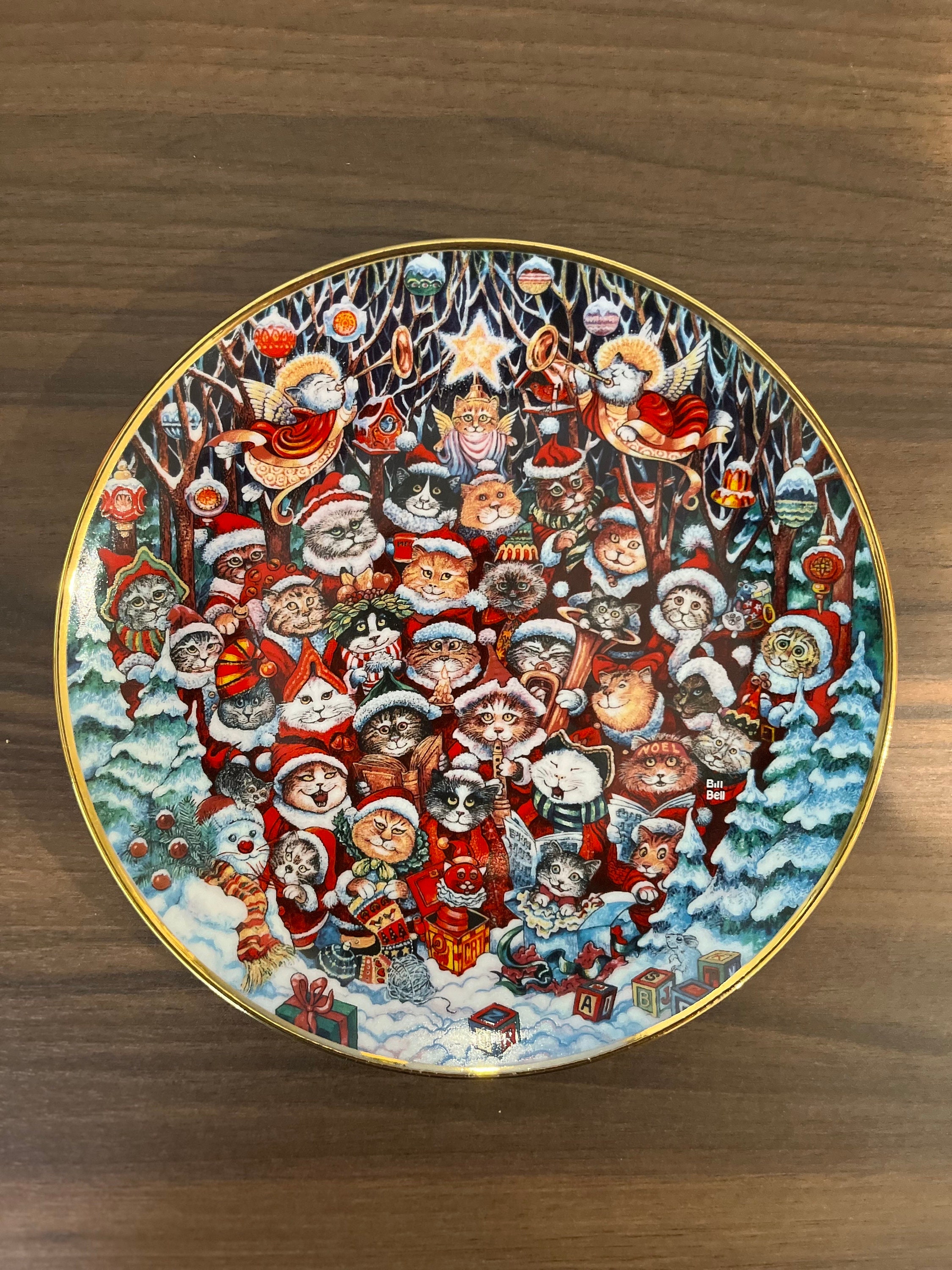 Bill Bell 'santa Claws' Collector Plate: Franklin Mint Christmas