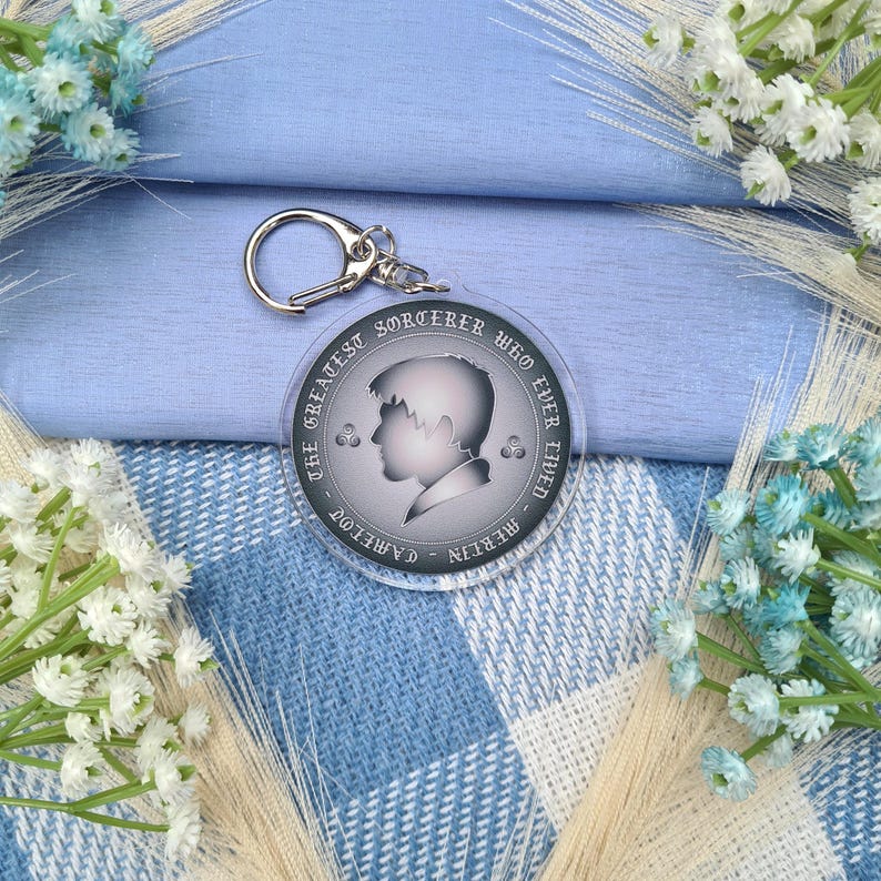 Merlin Frame Keychain BBC Merlin Two Sides of the Same Coin | Acrylic Charm / Keychain ...