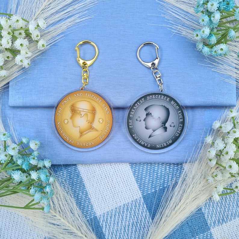 Merlin Frame Keychain BBC Merlin Two Sides of the Same Coin | Acrylic Charm / Keychain ...