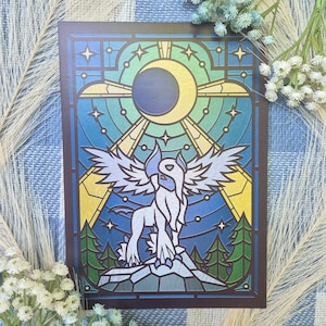 stained glass window full art pokemon card Pikachu Stained Glass Charizard Card -