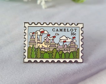 BBC Merlin City of Camelot Stamp Enamel Pin