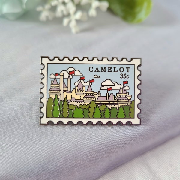 BBC Merlin City of Camelot Stamp Enamel Pin