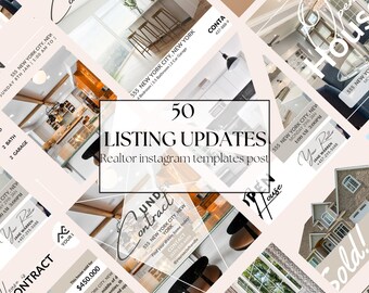 50 real estate templates, Instagram real estate templates, social media real estate templates, Instagram marketing, canva templates