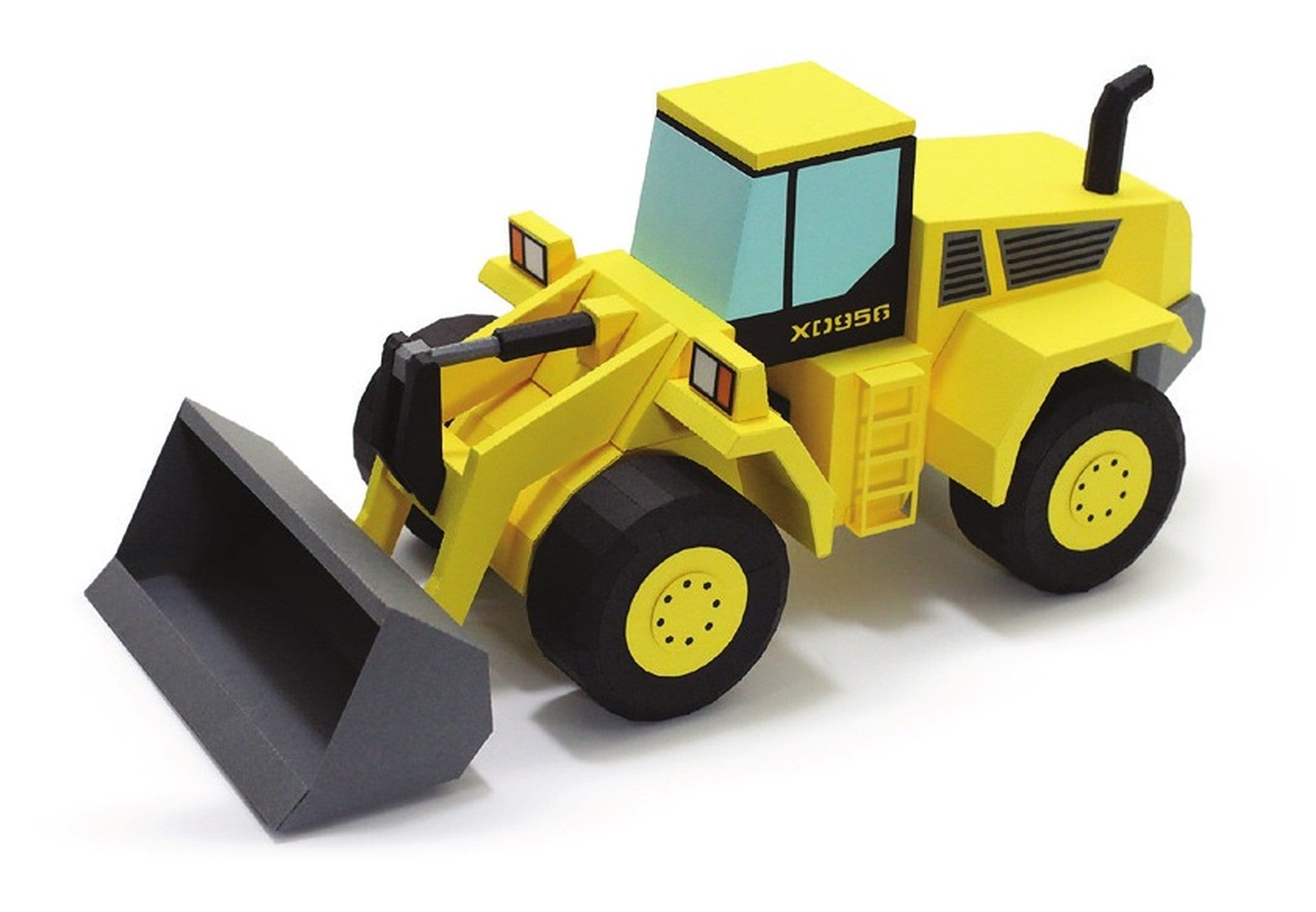 Front Loader Digger 3D Papercraft Model Kit 60cm Long Etsy UK