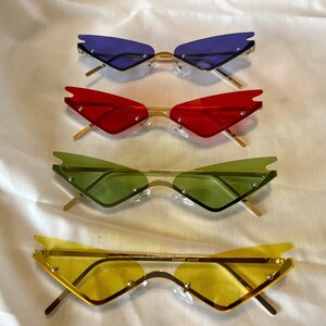 Narrow cat eyed shape women sunglasses, colorful sunglasses, fashion sunglasses