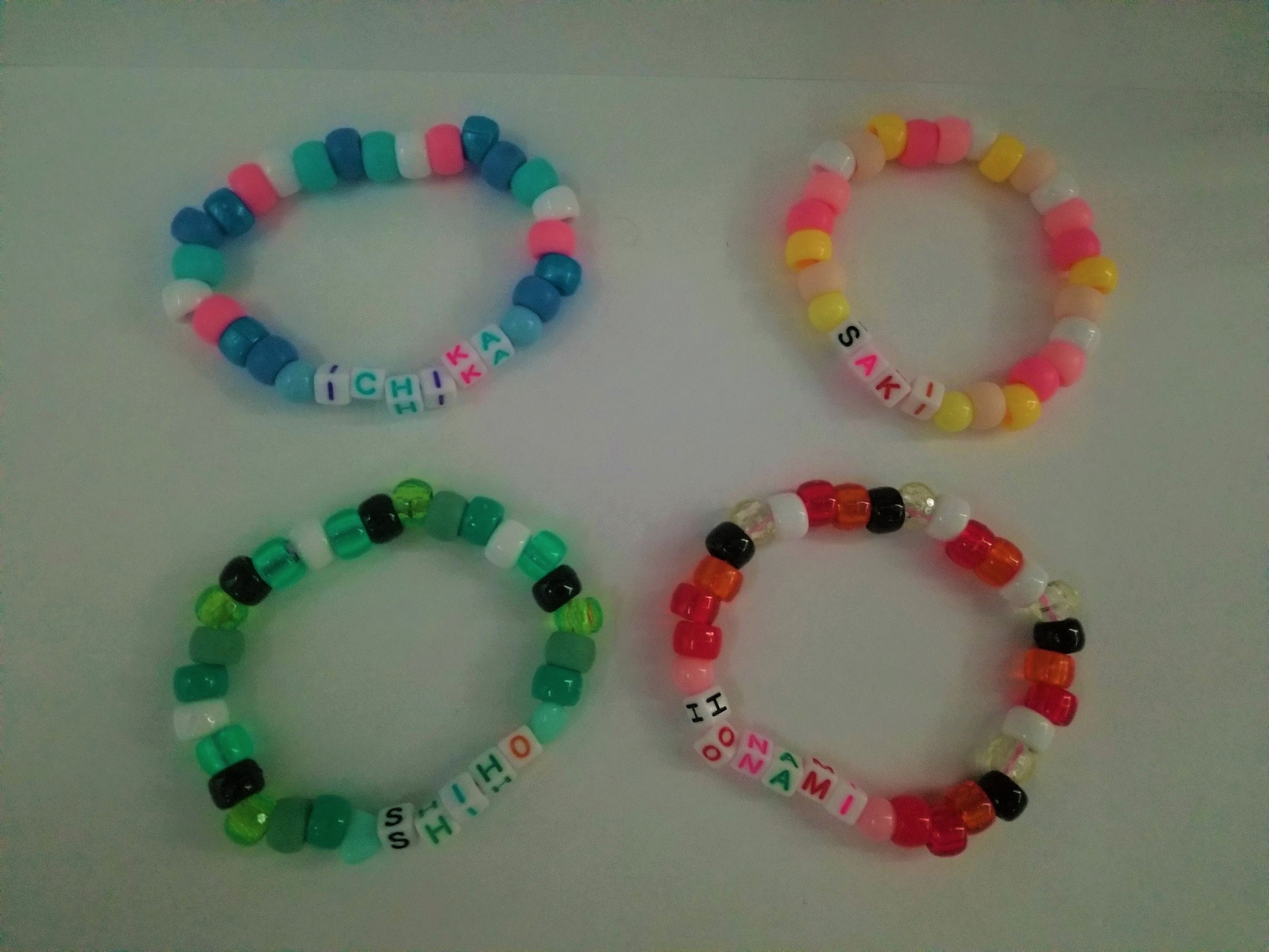 Leo/need L/N Beaded Kandi Bracelets / Ichika, Saki, Honami Leo/need L/N Beaded Kandi Bracelets / Ichika, Saki, Honami
